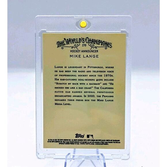 2021 Topps Chrome Allen And Ginter Celebrity #270 Mike Lange - Picture 6 of 6